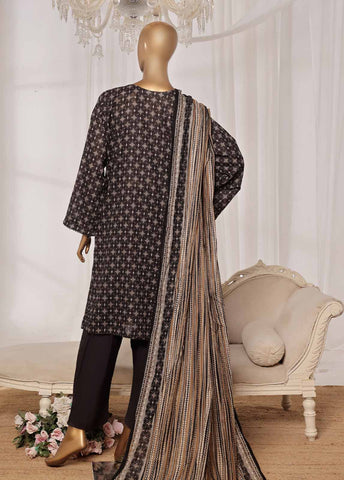 Bin Saeed Fabric - NSM-099-PR R1-4- 3 Piece Printed Stitched Suit