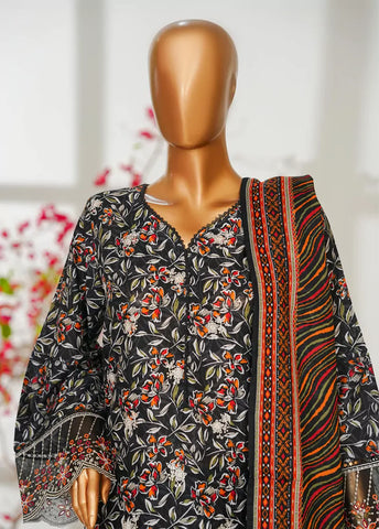 3 Piece MultiColor Embroidered Lawn Shirt with Trouser & Dupatta