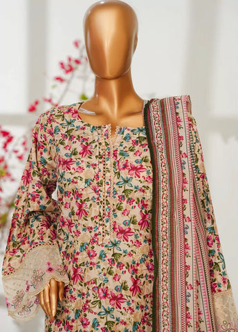 3 Piece MultiColor Embroidered Lawn Shirt with Trouser & Dupatta