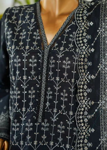 3 Piece Teal Color Embroidered Lawn Shirt with Embroidered Trouser & Dupatta