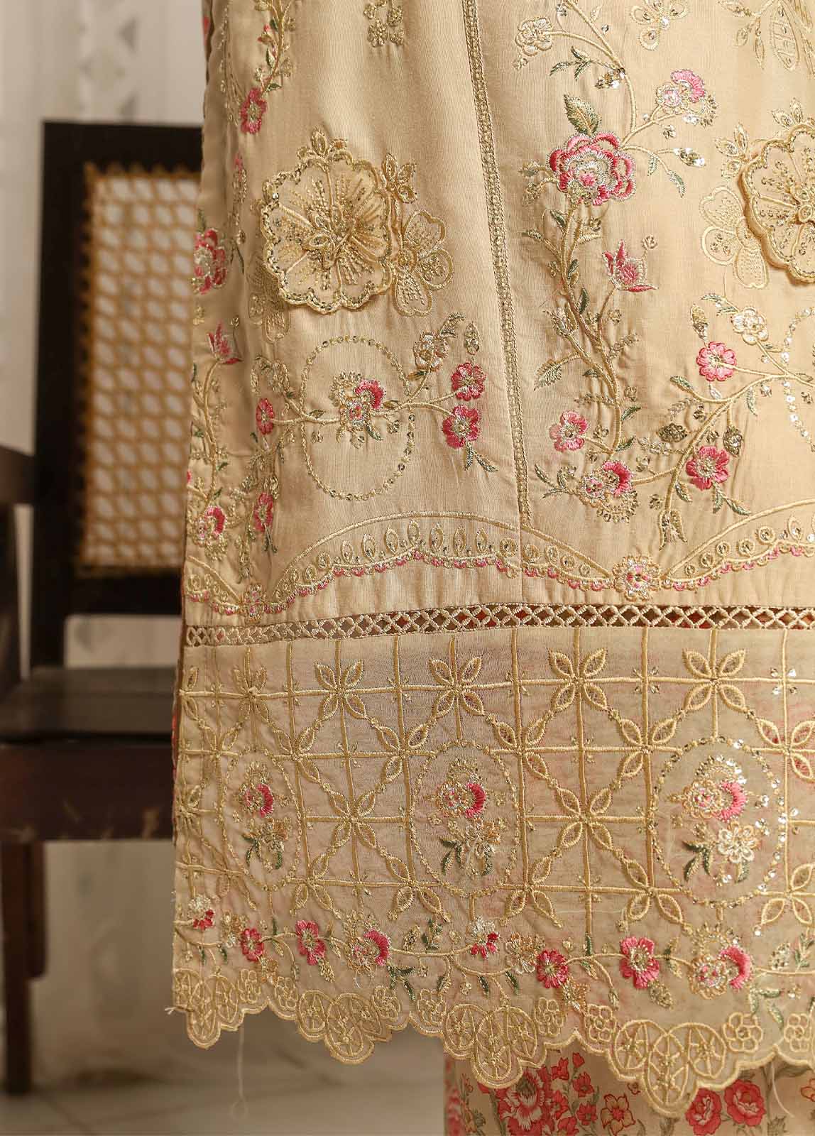 Bin Saeed Fabric - NSM-EMB-003- 3 Piece Luxury Embroidered Stitched Suit