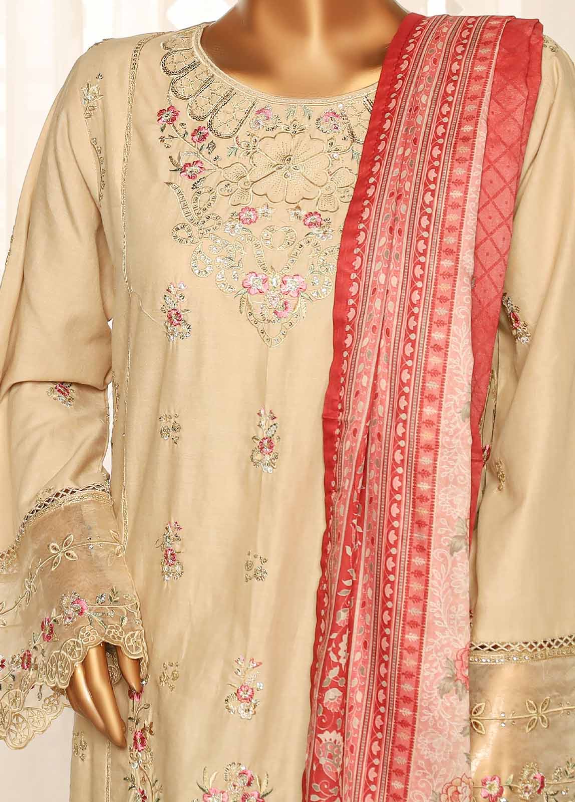NSM-EMB-003- 3 Piece Luxury Embroidered Stitched Suit