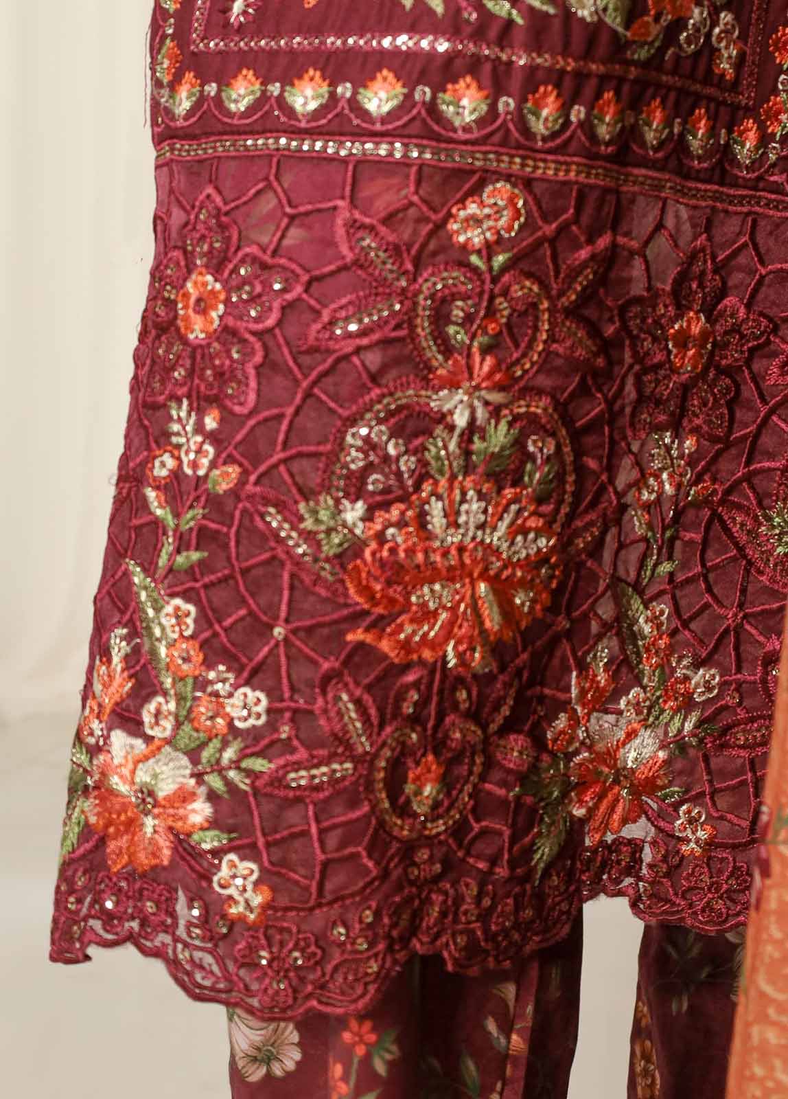 Bin Saeed Fabric - NSM-EMB-004- 3 Piece Luxury Embroidered Stitched Suit