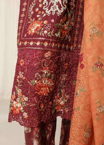 Bin Saeed Fabric - NSM-EMB-004- 3 Piece Luxury Embroidered Stitched Suit