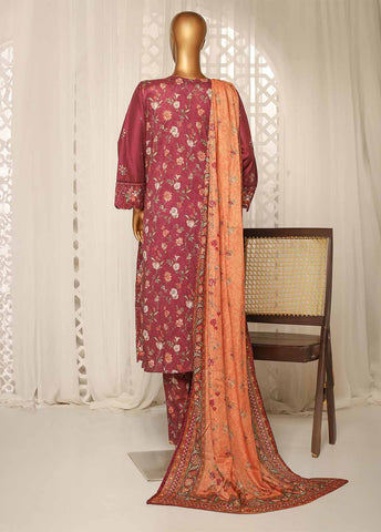 Bin Saeed Fabric - NSM-EMB-004- 3 Piece Luxury Embroidered Stitched Suit