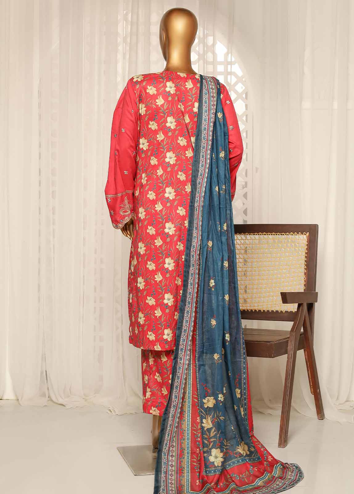 Bin Saeed Fabric - NSM-EMB-013- 3 Piece Luxury Embroidered Stitched Suit