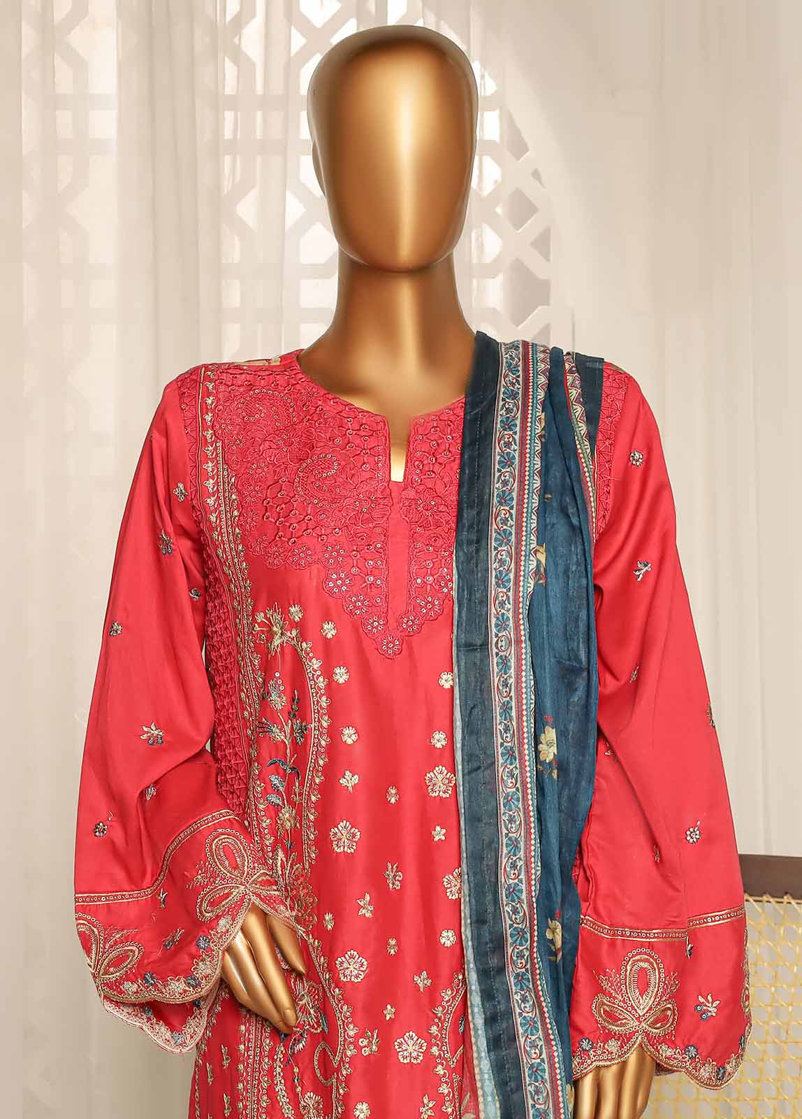 Bin Saeed Fabric - NSM-EMB-013- 3 Piece Luxury Embroidered Stitched Suit