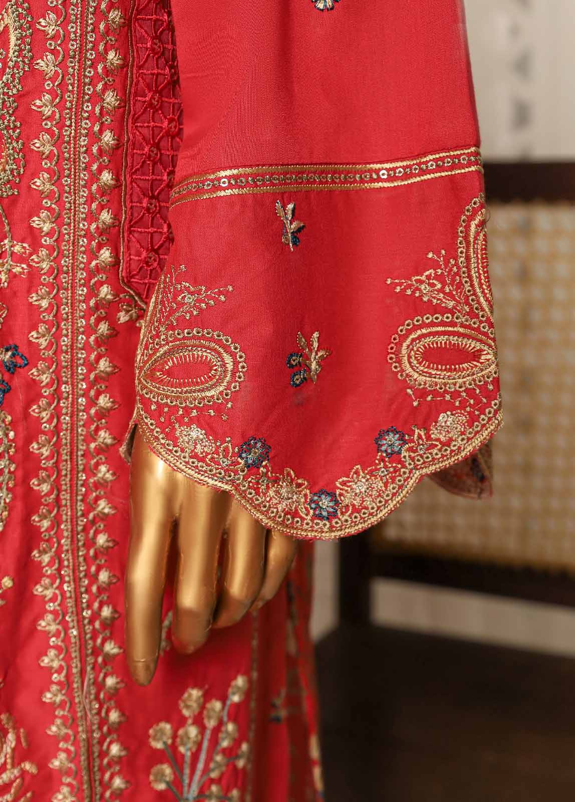 Bin Saeed Fabric - NSM-EMB-013- 3 Piece Luxury Embroidered Stitched Suit