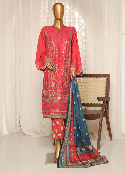 NSM-EMB-013- 3 Piece Luxury Embroidered Stitched Suit