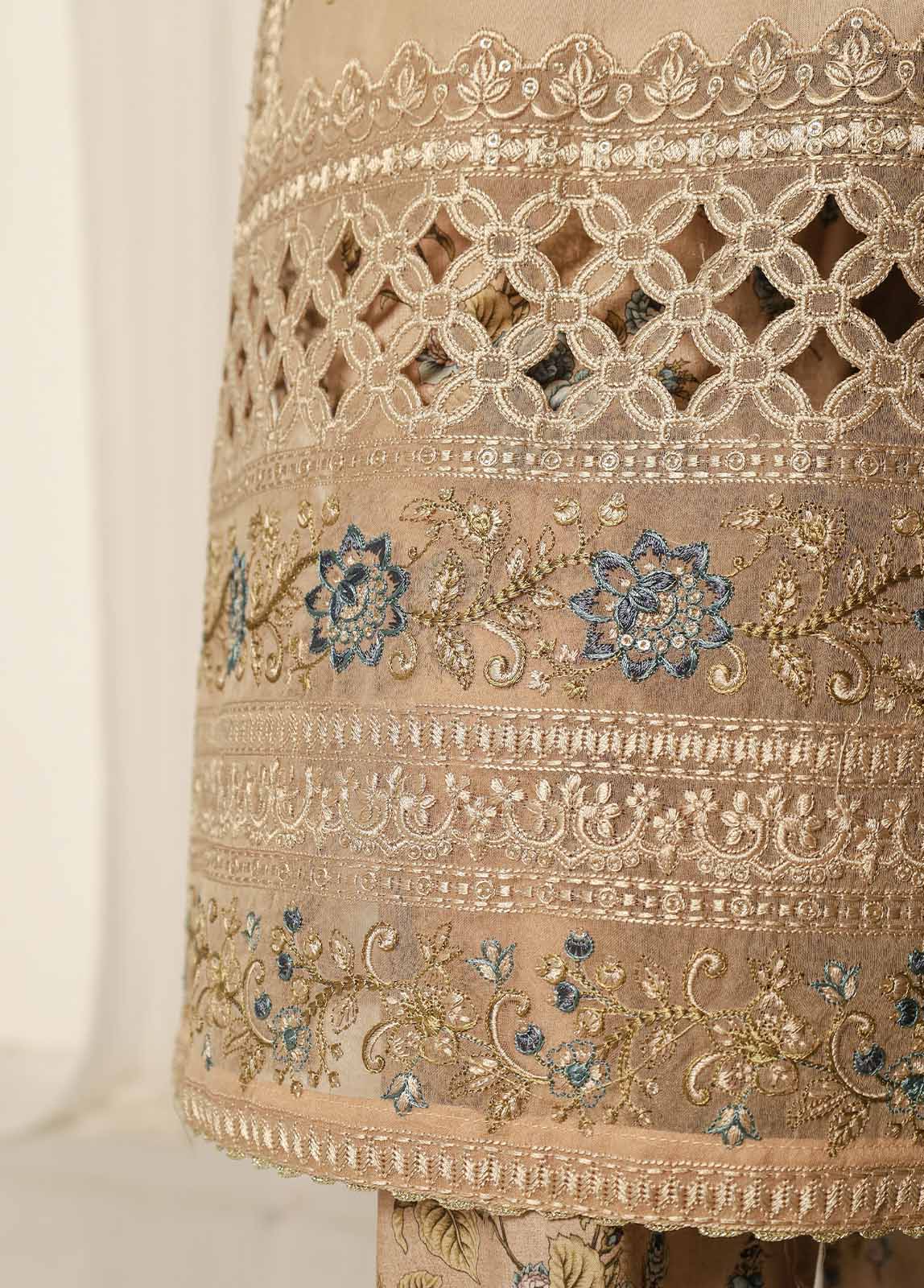 Bin Saeed Fabric - NSM-EMB-014- 3 Piece Luxury Embroidered Stitched Suit