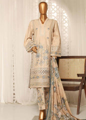 NSM-EMB-014- 3 Piece Luxury Embroidered Stitched Suit