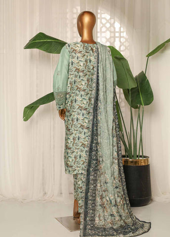 Bin Saeed Fabric - NSM-EMB-015- 3 Piece Luxury Embroidered Stitched Suit