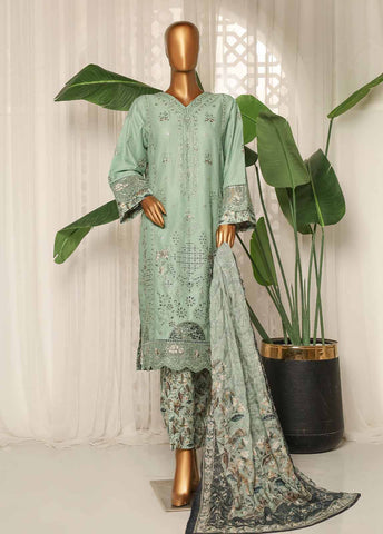 Bin Saeed Fabric - NSM-EMB-015- 3 Piece Luxury Embroidered Stitched Suit