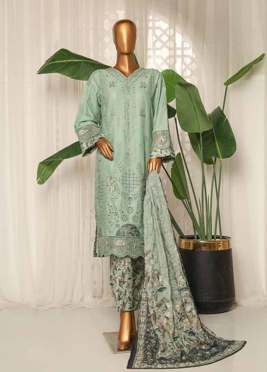 NSM-EMB-015- 3 Piece Luxury Embroidered Stitched Suit