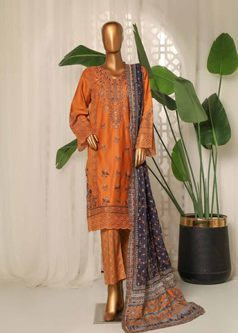 Bin Saeed Fabric - NSM-EMB-022- 3 Piece Luxury Embroidered Stitched Suit