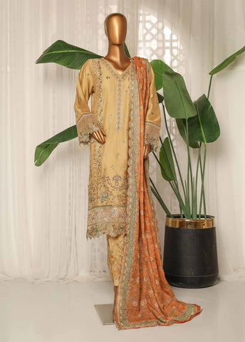 Bin Saeed Fabric - NSM-EMB-028- 3 Piece Luxury Embroidered Stitched Suit