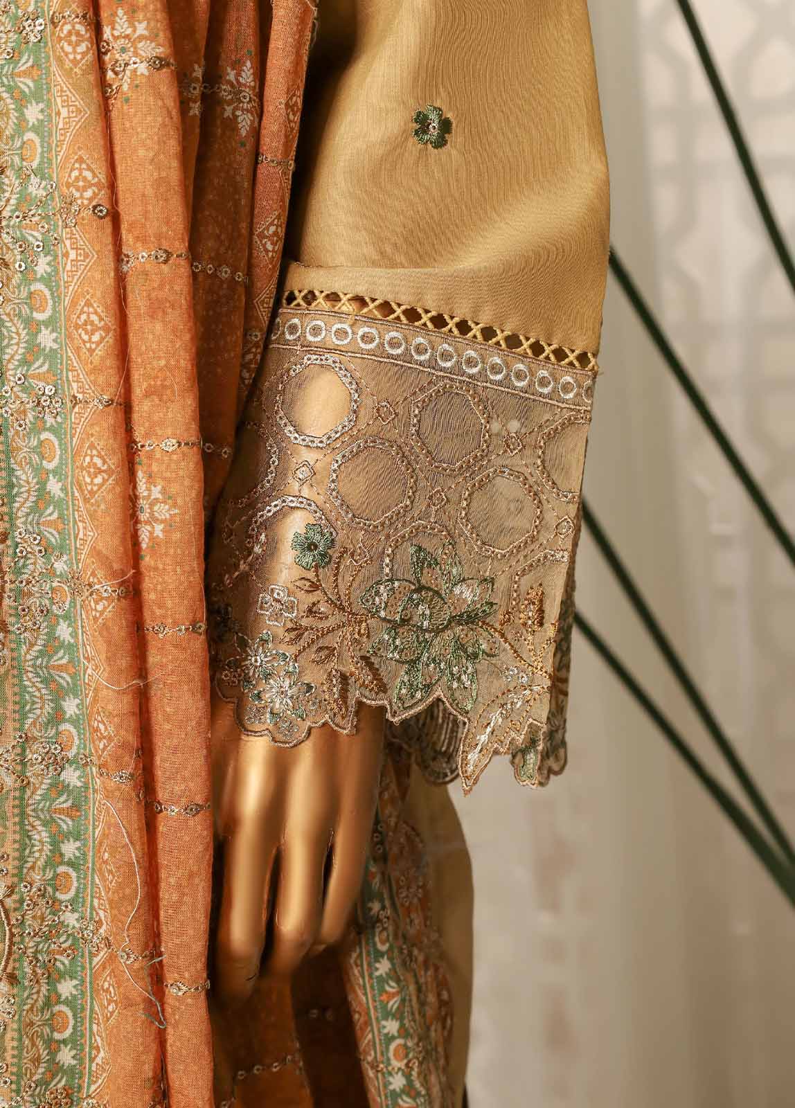 Bin Saeed Fabric - NSM-EMB-028- 3 Piece Luxury Embroidered Stitched Suit