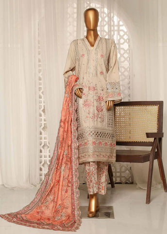 Bin Saeed Fabric - NSM-EMB-029- 3 Piece Luxury Embroidered Stitched Suit