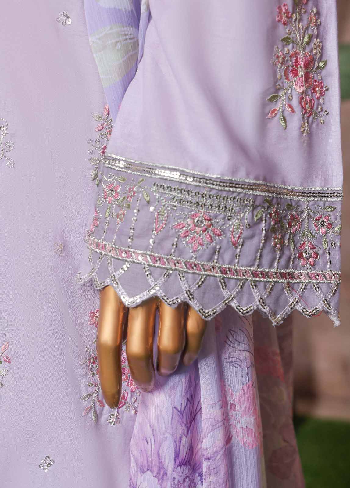 Bin Saeed Fabric - NSM-PC-027 O- 3 Piece Luxury Embroidered Stitched Suit