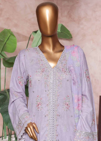 Bin Saeed Fabric - NSM-PC-027 O- 3 Piece Luxury Embroidered Stitched Suit