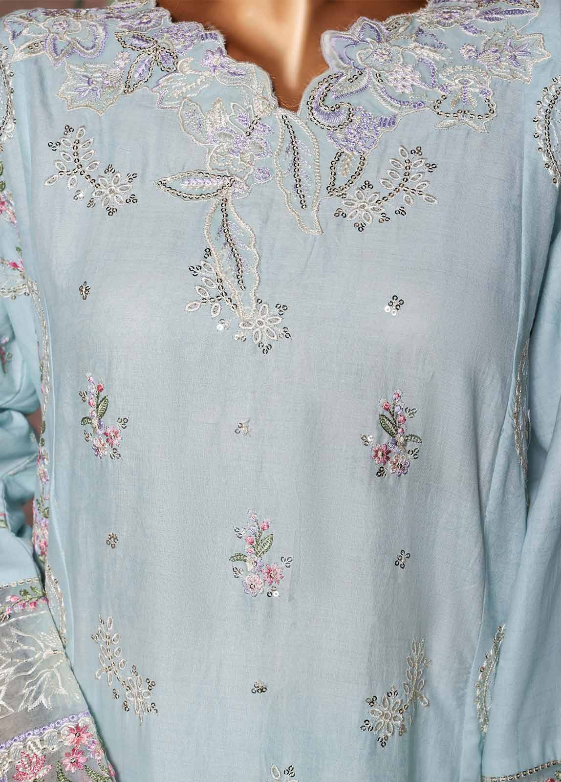 Bin Saeed Fabric - NSM-PC-028 - 3 Piece Luxury Embroidered Stitched Suit