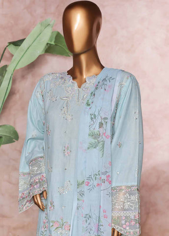 Bin Saeed Fabric - NSM-PC-028 - 3 Piece Luxury Embroidered Stitched Suit