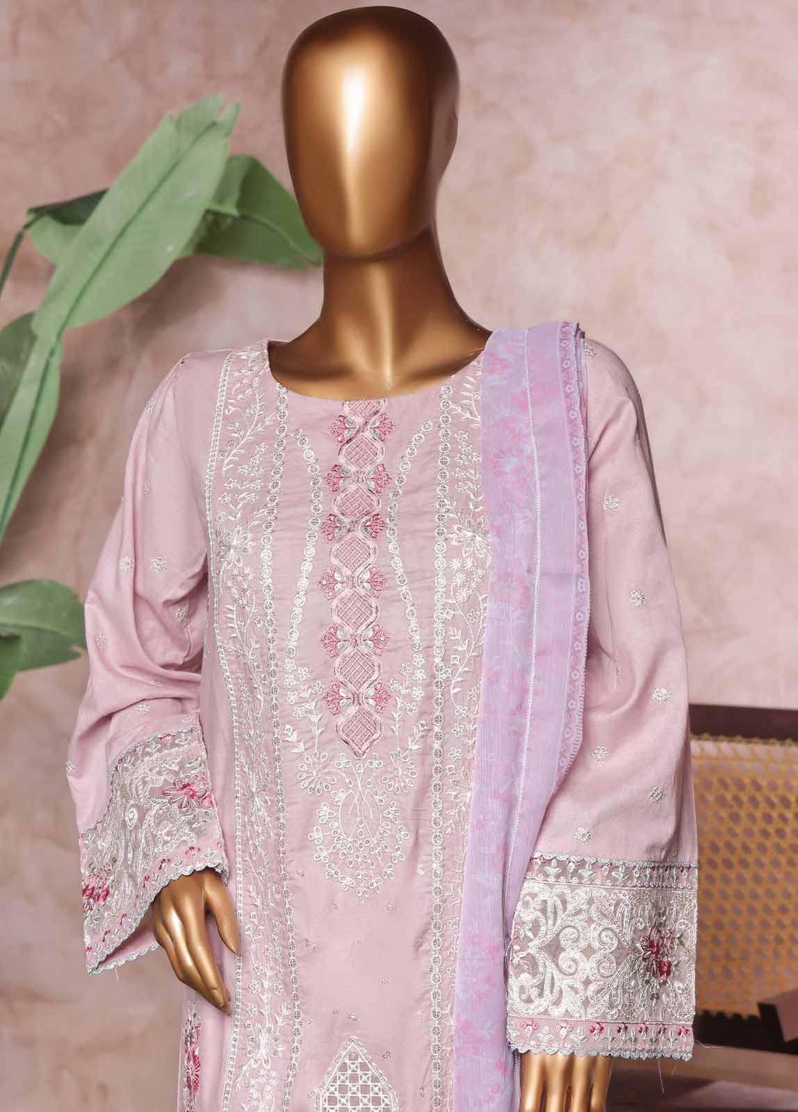 Bin Saeed Fabric - NSM-PC-032- 3 Piece Luxury Embroidered Stitched Suit