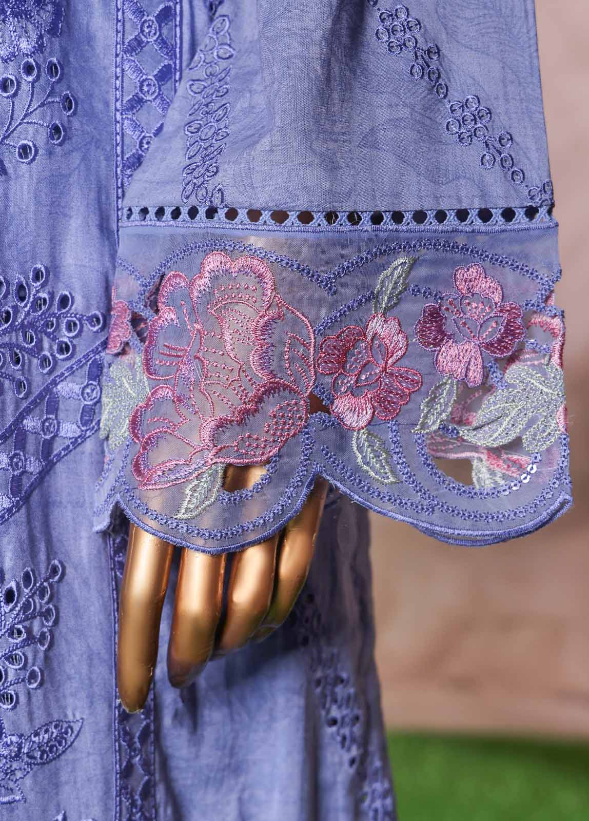 Bin Saeed Fabric - NSM-PC-035- 3 Piece Luxury Embroidered Stitched Suit