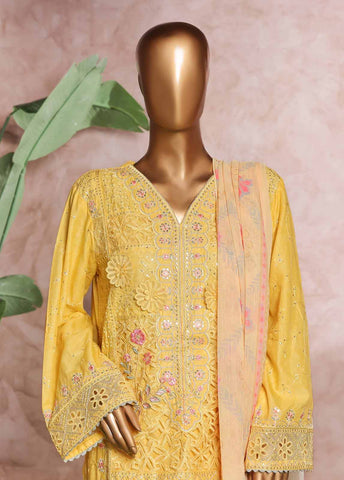 Bin Saeed Fabric - NSM-PC-036- 3 Piece Luxury Embroidered Stitched Suit
