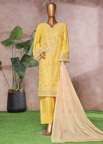 Bin Saeed Fabric - NSM-PC-036- 3 Piece Luxury Embroidered Stitched Suit