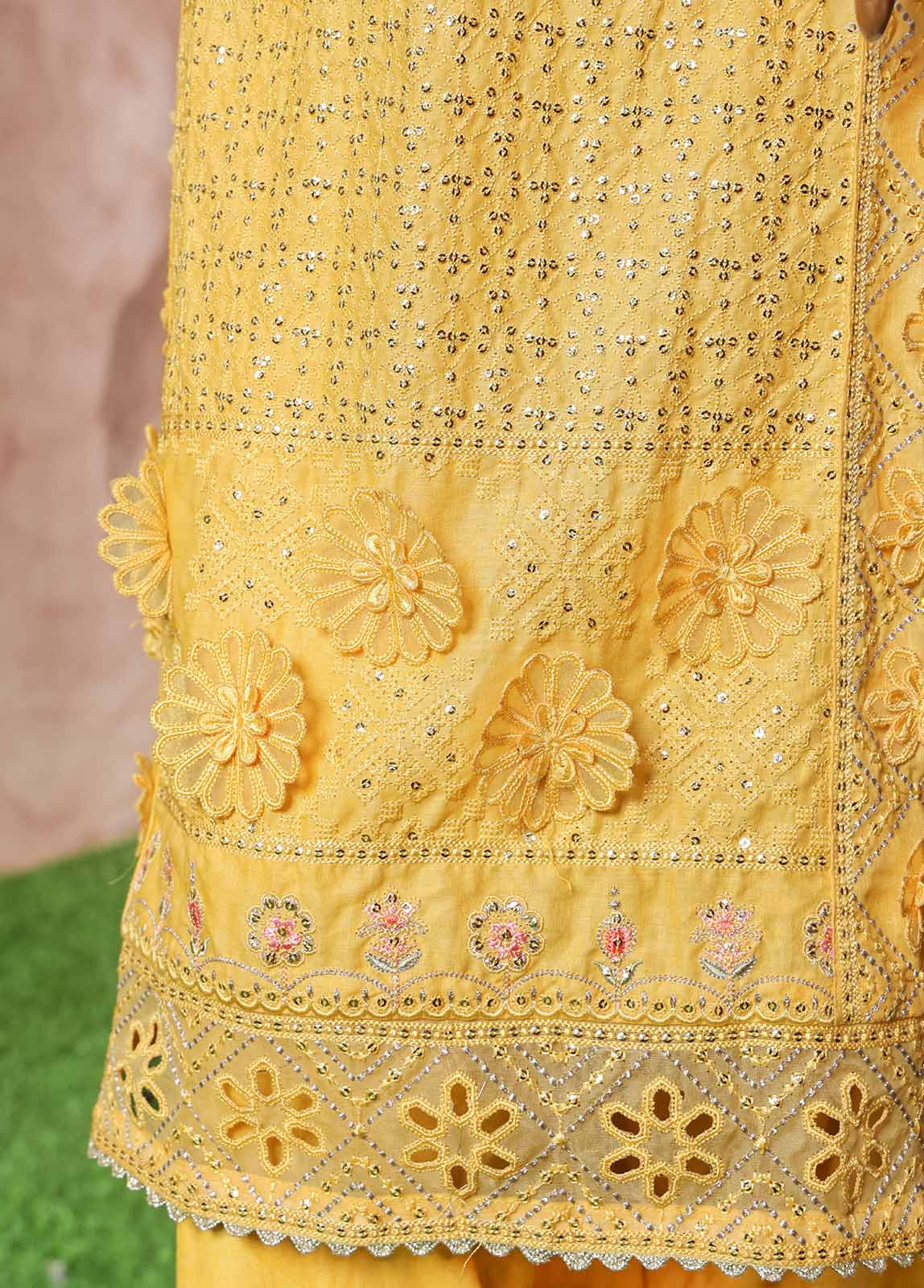 Bin Saeed Fabric - NSM-PC-036- 3 Piece Luxury Embroidered Stitched Suit