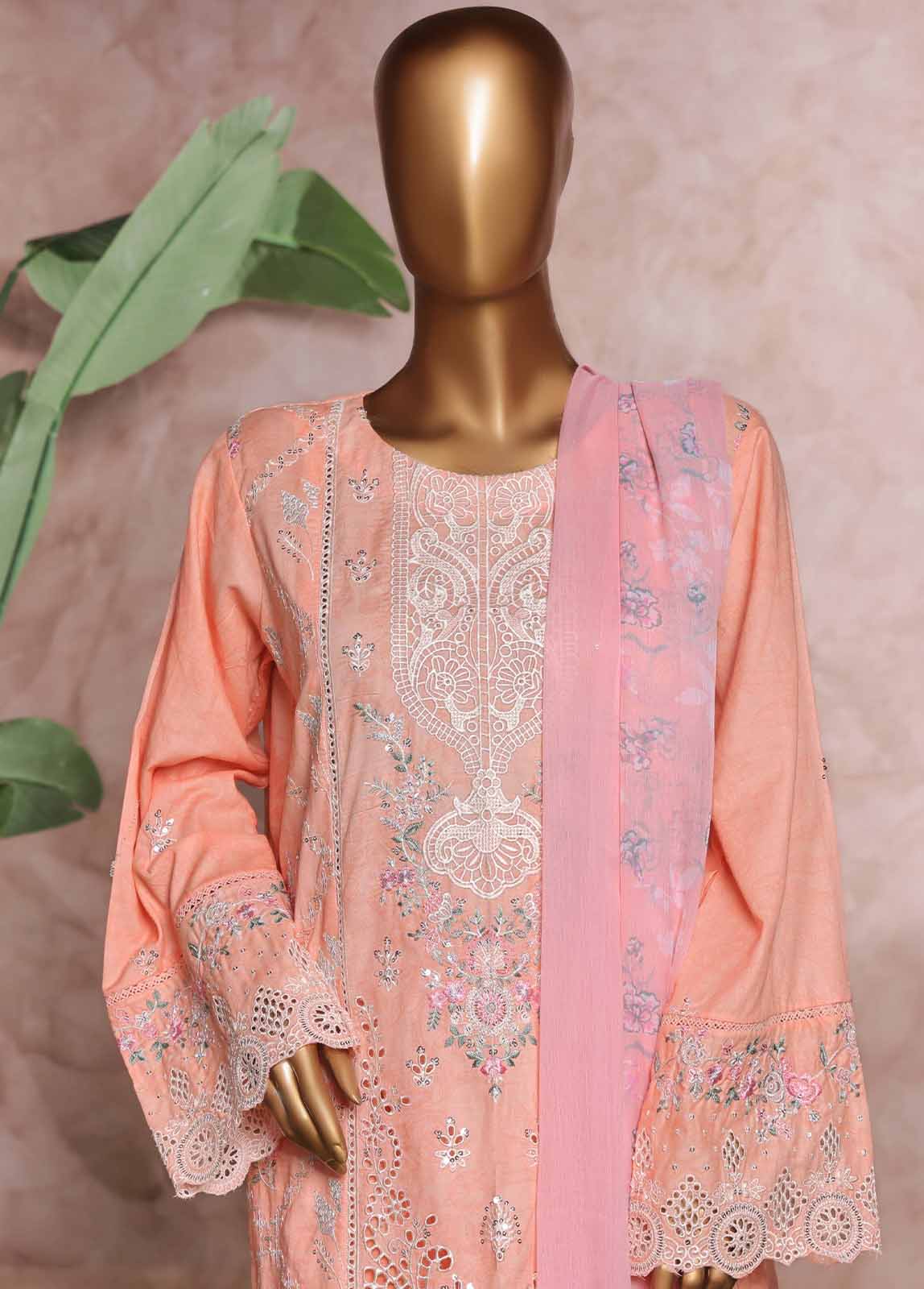 Bin Saeed Fabric - NSM-PC-037- 3 Piece Luxury Embroidered Stitched Suit