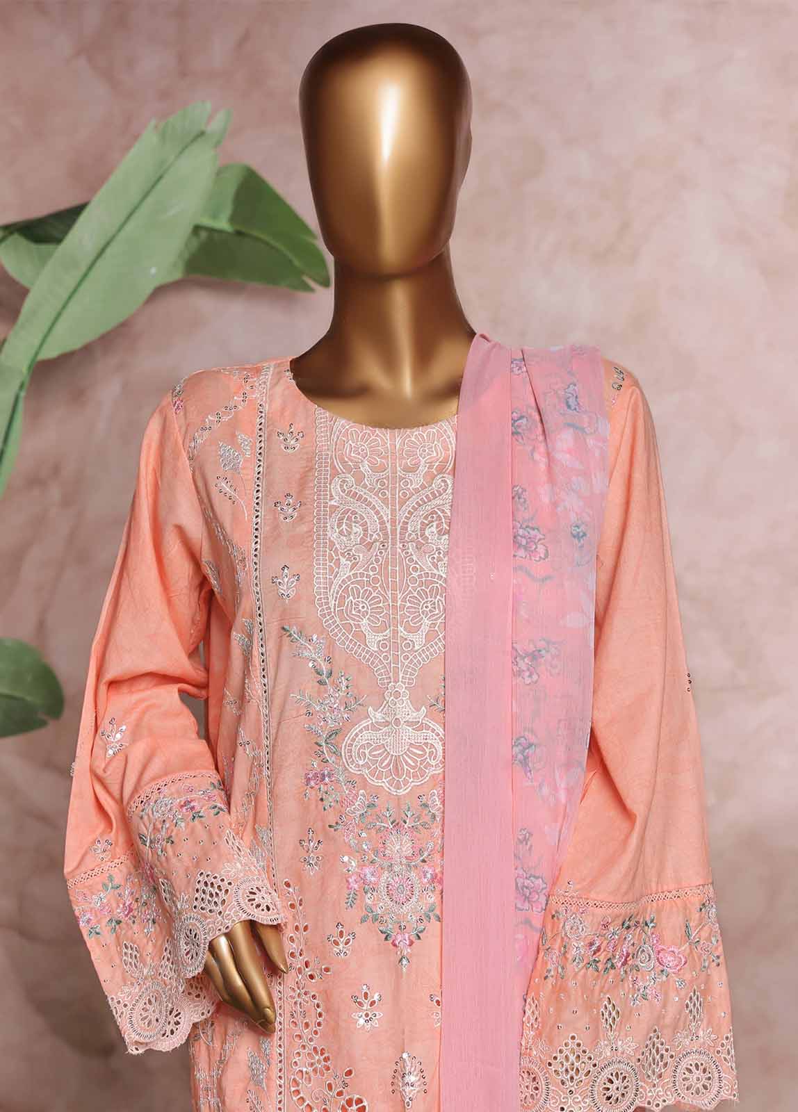 Bin Saeed Fabric - NSM-PC-037- 3 Piece Luxury Embroidered Stitched Suit