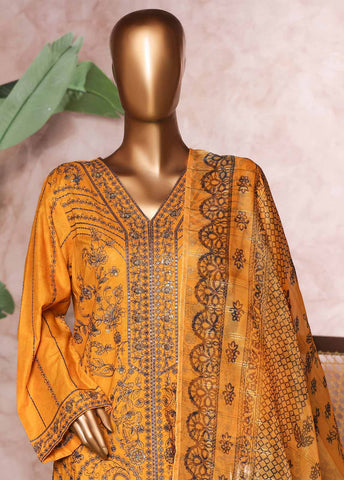 Bin Saeed Fabric - NSM-PC-038 - 3 Piece Luxury Embroidered Stitched Suit