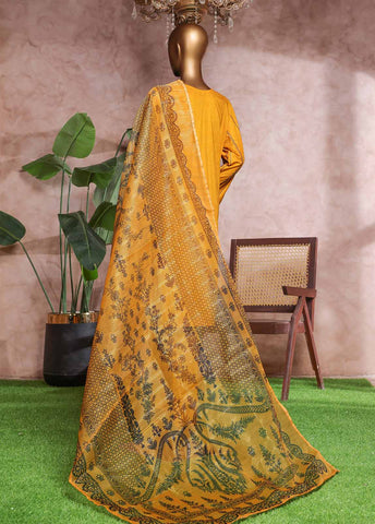 Bin Saeed Fabric - NSM-PC-038 - 3 Piece Luxury Embroidered Stitched Suit