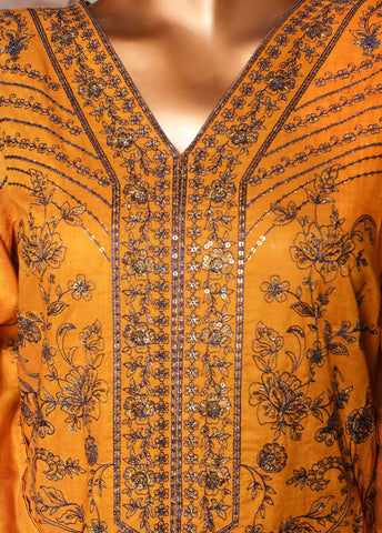 Bin Saeed Fabric - NSM-PC-038 - 3 Piece Luxury Embroidered Stitched Suit