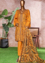 NSM-PC-038 - 3 Piece Luxury Embroidered Stitched Suit