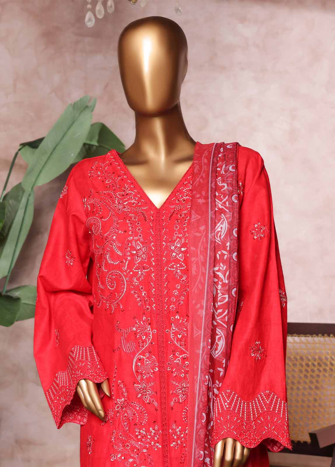 Bin Saeed Fabric - NSM-PC-039- 3 Piece Luxury Embroidered Stitched Suit