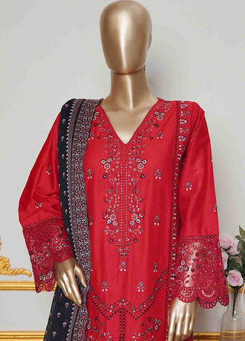Bin Saeed Fabric - NSMC-0023- 3 Piece Cotton Embroidered Stitched Suit