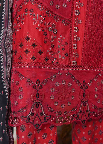 Bin Saeed Fabric - NSMC-0023- 3 Piece Cotton Embroidered Stitched Suit
