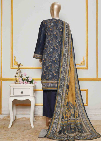 Bin Saeed Fabric - NSMC-0035- 3 Piece Cotton Embroidered Stitched Suit