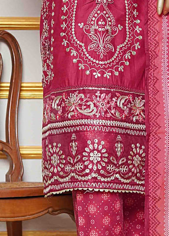 Bin Saeed Fabric - NSMC-0038- 3 Piece Cotton Embroidered Stitched Suit