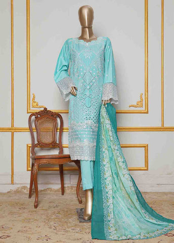 Bin Saeed Fabric - NSMC-0145- 3 Piece Cotton Embroidered Stitched Suit