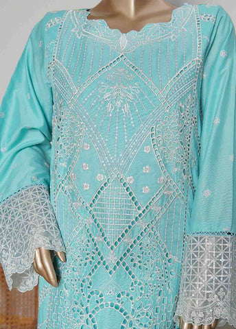Bin Saeed Fabric - NSMC-0145- 3 Piece Cotton Embroidered Stitched Suit
