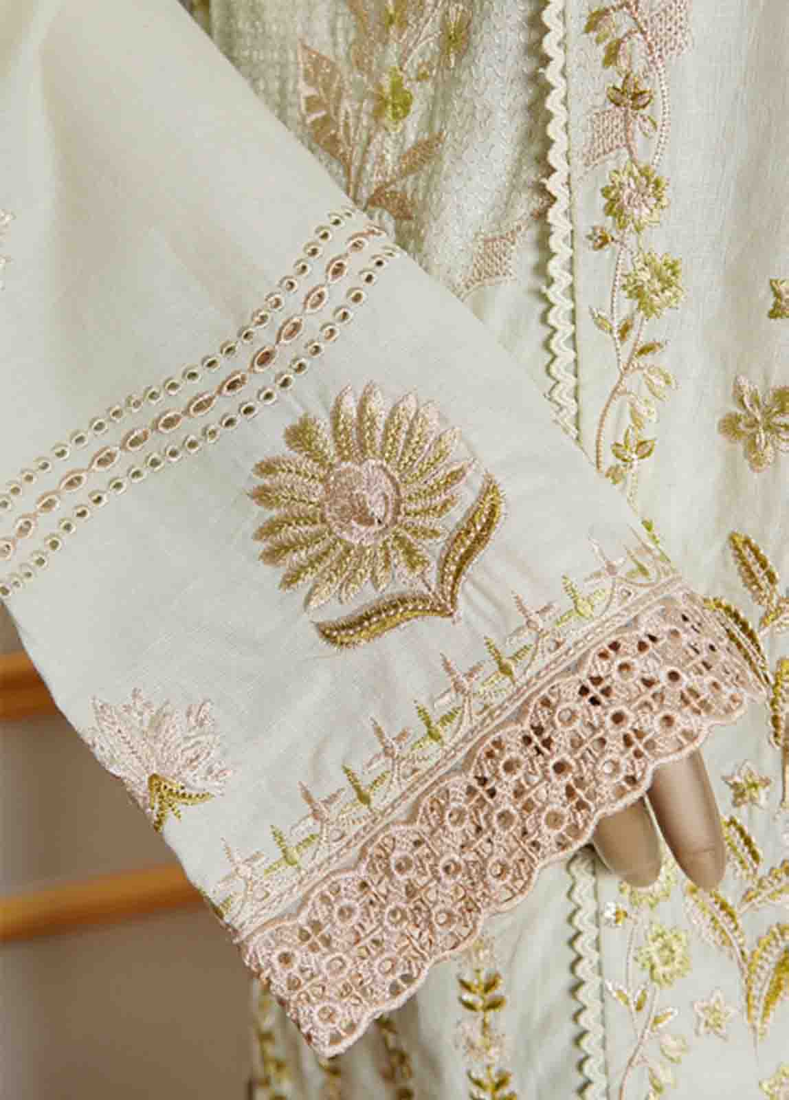 Bin Saeed Fabric - NSMC-0167- 3 Piece Cotton Embroidered Stitched Suit