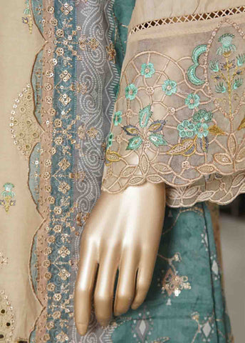 Bin Saeed Fabric - NSMED-0027- 3 Piece Cotton Embroidered Stitched Suit
