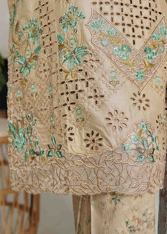 Bin Saeed Fabric - NSMED-0027- 3 Piece Cotton Embroidered Stitched Suit