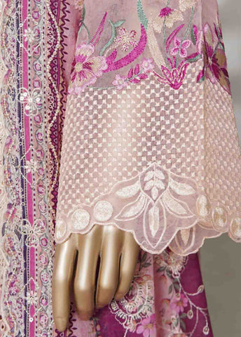 Bin Saeed Fabric - NSMED-0040- 3 Piece Cotton Embroidered Stitched Suit