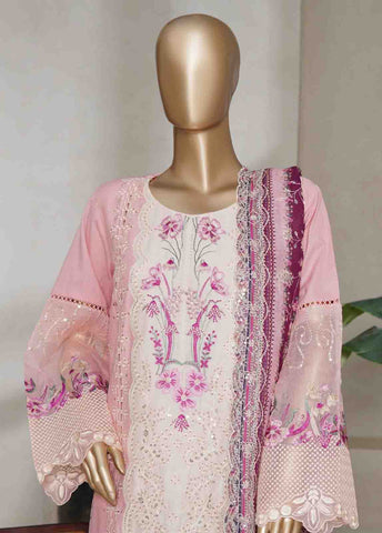 Bin Saeed Fabric - NSMED-0040- 3 Piece Cotton Embroidered Stitched Suit