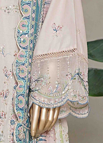 Bin Saeed Fabric - NSMED-0049- 3 Piece Cotton Embroidered Stitched Suit